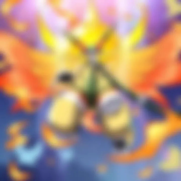 Close-up of a rare Shining Fates card showcasing its unique artwork