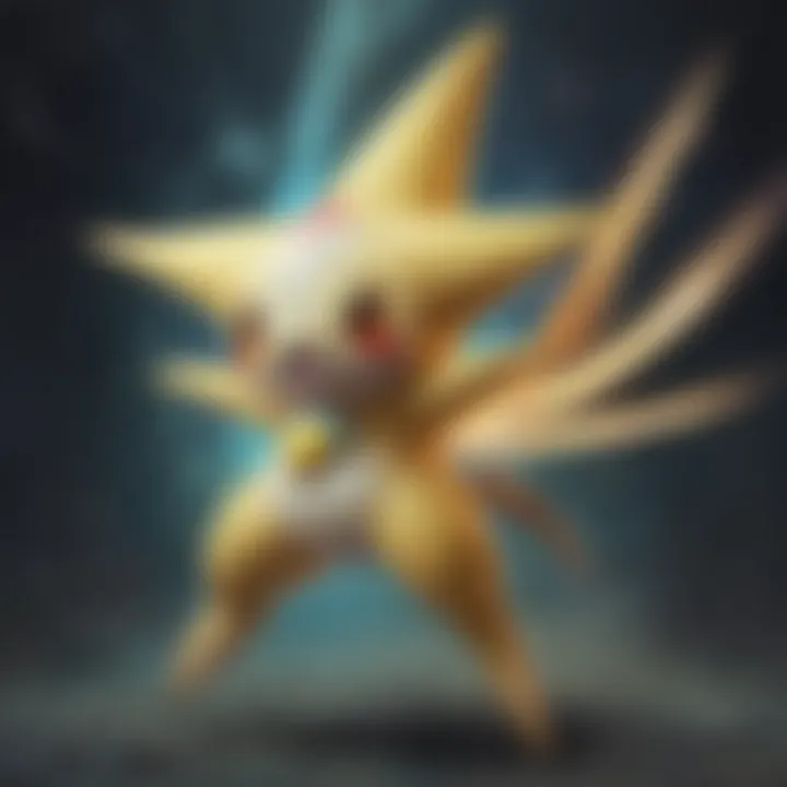 A dynamic Shining Jirachi card radiating with mystical energy