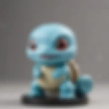 Aesthetic arrangement featuring the Silver Squirtle Funko Pop.