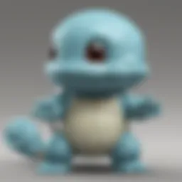 Close-up of the Silver Squirtle Funko Pop showcasing its unique design features.