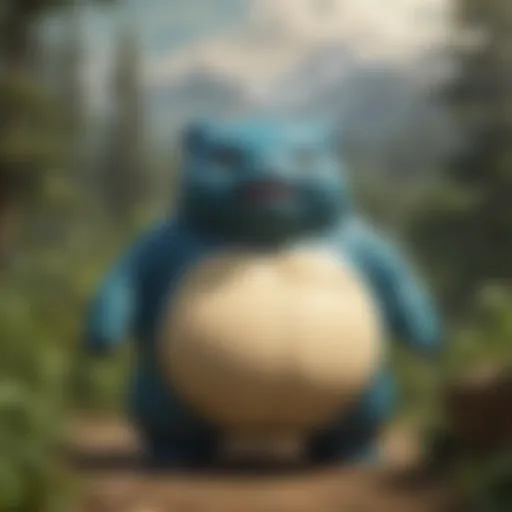 Enigmatic Snorlax in its natural habitat