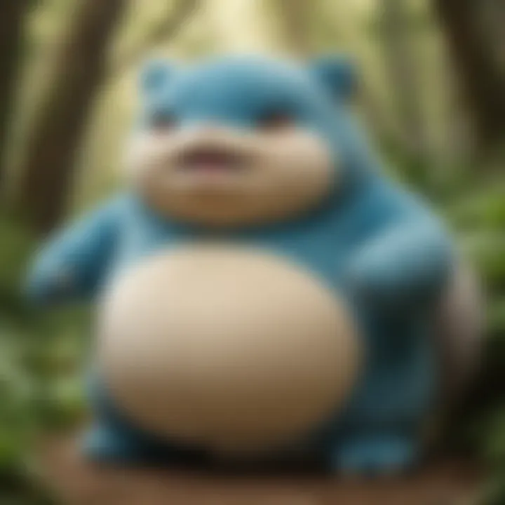 Majestic Snorlax Plush in Enchanted Forest