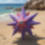 A visually striking representation of Starmie in action