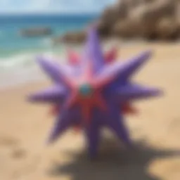 A visually striking representation of Starmie in action