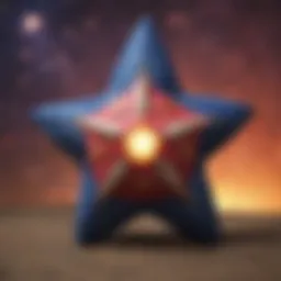 Enigmatic Staryu Plush in Cosmic Setting