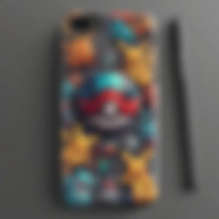 Stylish Pokemon-themed phone case with vibrant colors