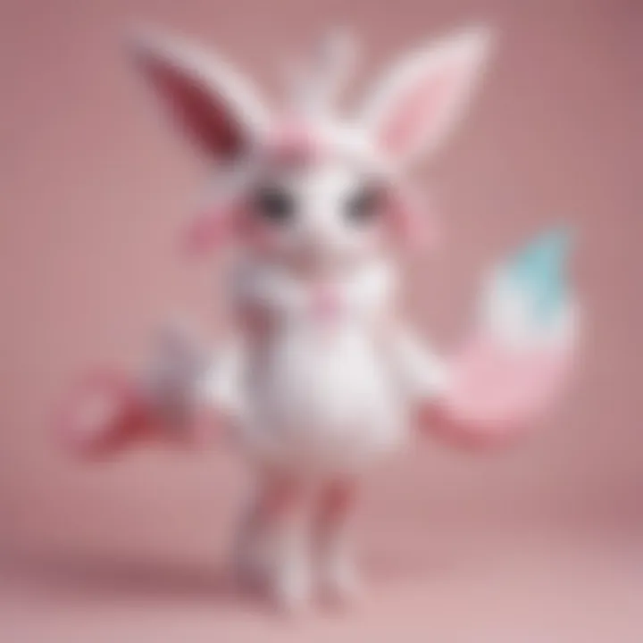 Sylveon Kigurumi's enchanting allure in a fairy-tale setting