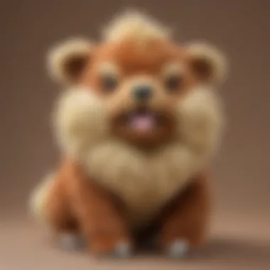 Intricate Craftsmanship of Bidoof Plush Close-up of a Bidoof stuffed animal showcasing its craftsmanship.