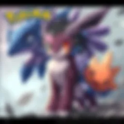 A detailed illustration of various collectible cards displayed in an artistic manner