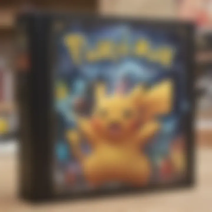 A well-organized Pokémon card binder with categorized sections