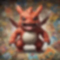 A vibrant collection of Pokémon cards displayed on a table