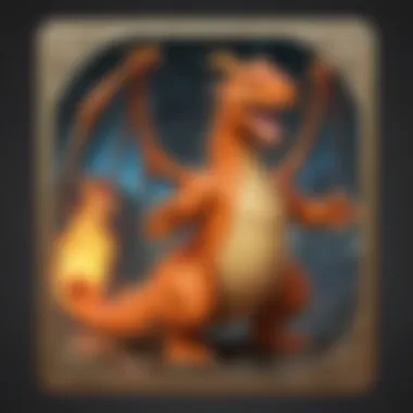 Rare Charizard Card A rare Charizard card showcasing its unique artwork and holographic finish