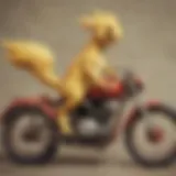 A vintage Pokémon bike showcasing its original design and features in the early games.