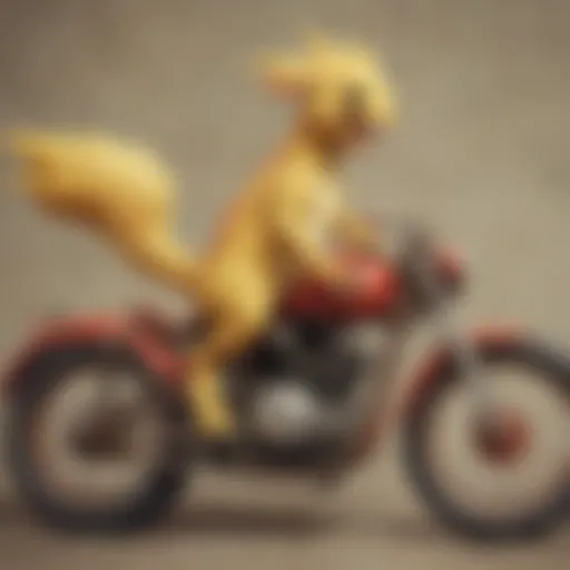 A vintage Pokémon bike showcasing its original design and features in the early games.