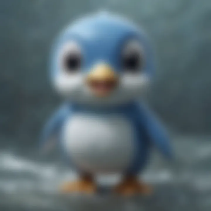 Piplup showcasing its distinctive aquatic features