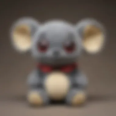 Komala Plush in Collector's Showcase A collector's display featuring various Komala plush toys alongside their Pokémon counterparts.