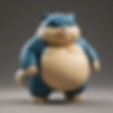 Showcase of Snorlax Figurines Snorlax figurines displayed in a collector's showcase