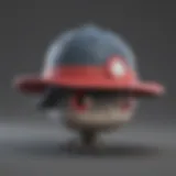 A detailed view of Ash's hat showcasing its unique design elements.