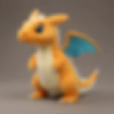 A fan lovingly holding a Dragonite plush, exuding nostalgia