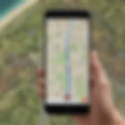 Illustration depicting a smartphone displaying a map with Pokémon locations highlighted.