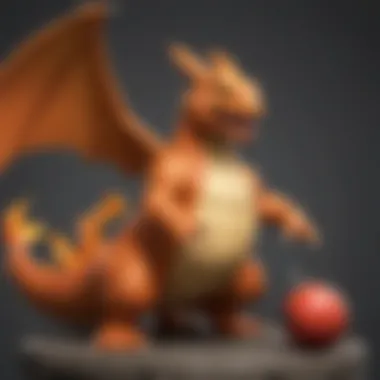 Strategic Gameplay with Charizard Trainer strategizing the use of Pokéballs against Charizard