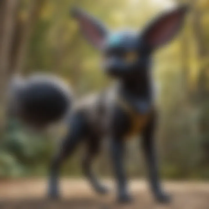 Umbreon showcasing its prowess in battle