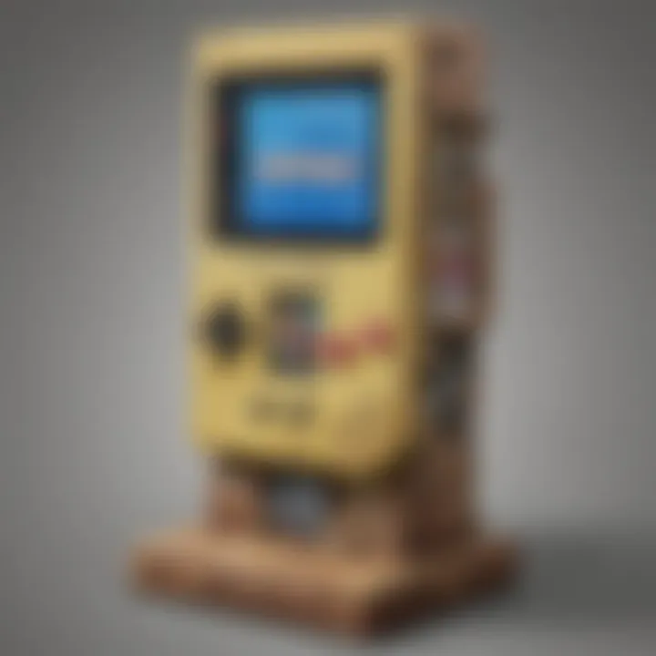 Various designs of Gameboy display stands