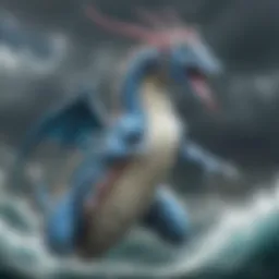 The majestic Gyarados showcasing its powerful presence in the game.