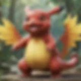 A close-up view of a rare Pokémon card showcasing its unique features.