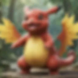 A close-up view of a rare Pokémon card showcasing its unique features.