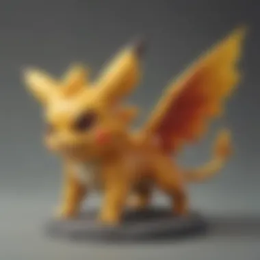 Pokemon-themed collectible figurines on display