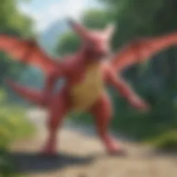 Mystical Pokemon in a lush forest