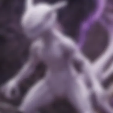 Captivating depiction of a shining Mewtwo EX Pokemon card