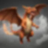 A majestic Charizard soaring through the sky