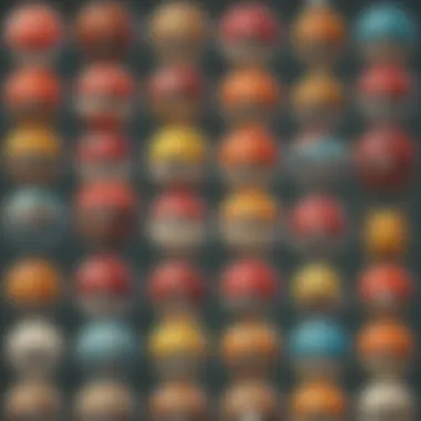 Variety of Small Pokemon Ball Types