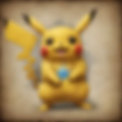 Vintage Pikachu card on PokeCrafts