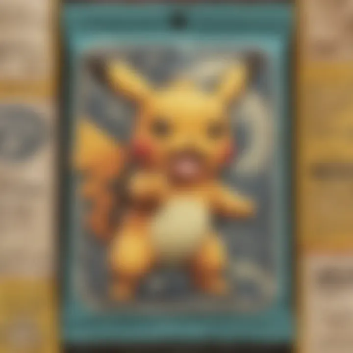 Detailed close-up of a vintage Pokemon blister pack with packaging details