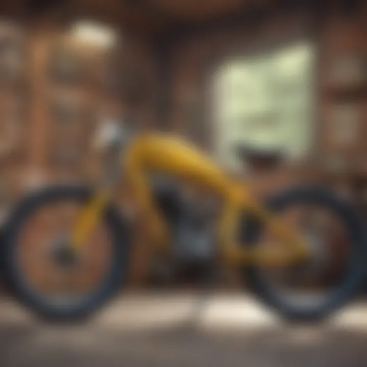 A well-organized local bike shop showcasing a variety of models