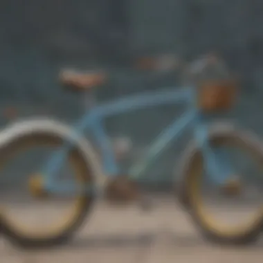 A cyclist browsing second-hand bikes at a marketplace