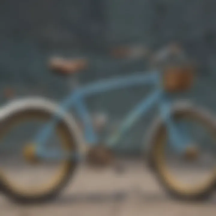 A cyclist browsing second-hand bikes at a marketplace