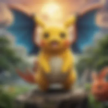 Iconic Pokémon Movie Posters A vibrant collage of various Pokémon movie posters showcasing iconic characters.