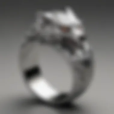 Luxurious Wolf and Badger Ring Crafted from Fine Silver