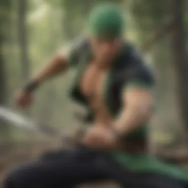 Enigmatic Zoro in Battle